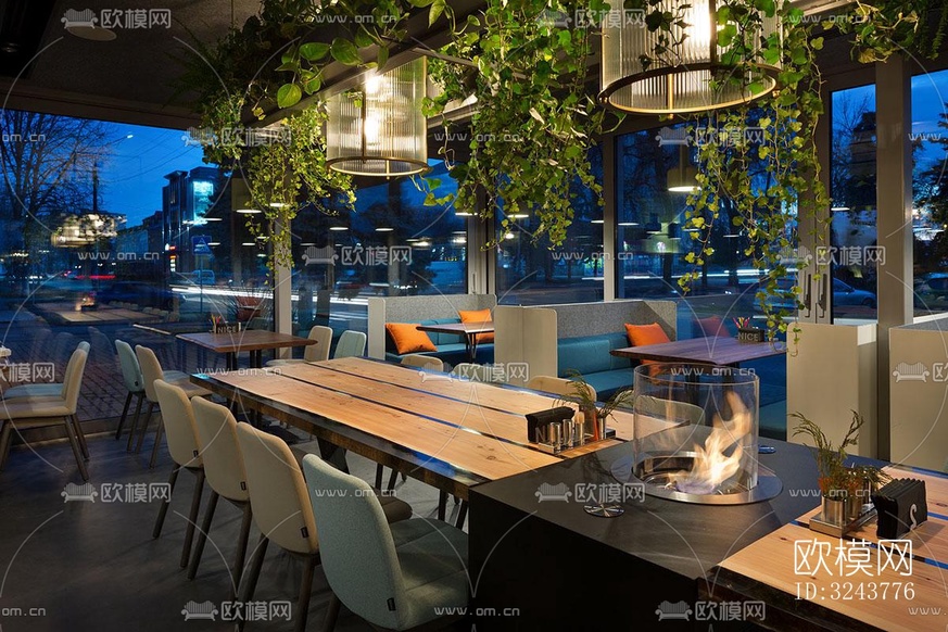現代西餐廳效果圖下載(渲染圖7)