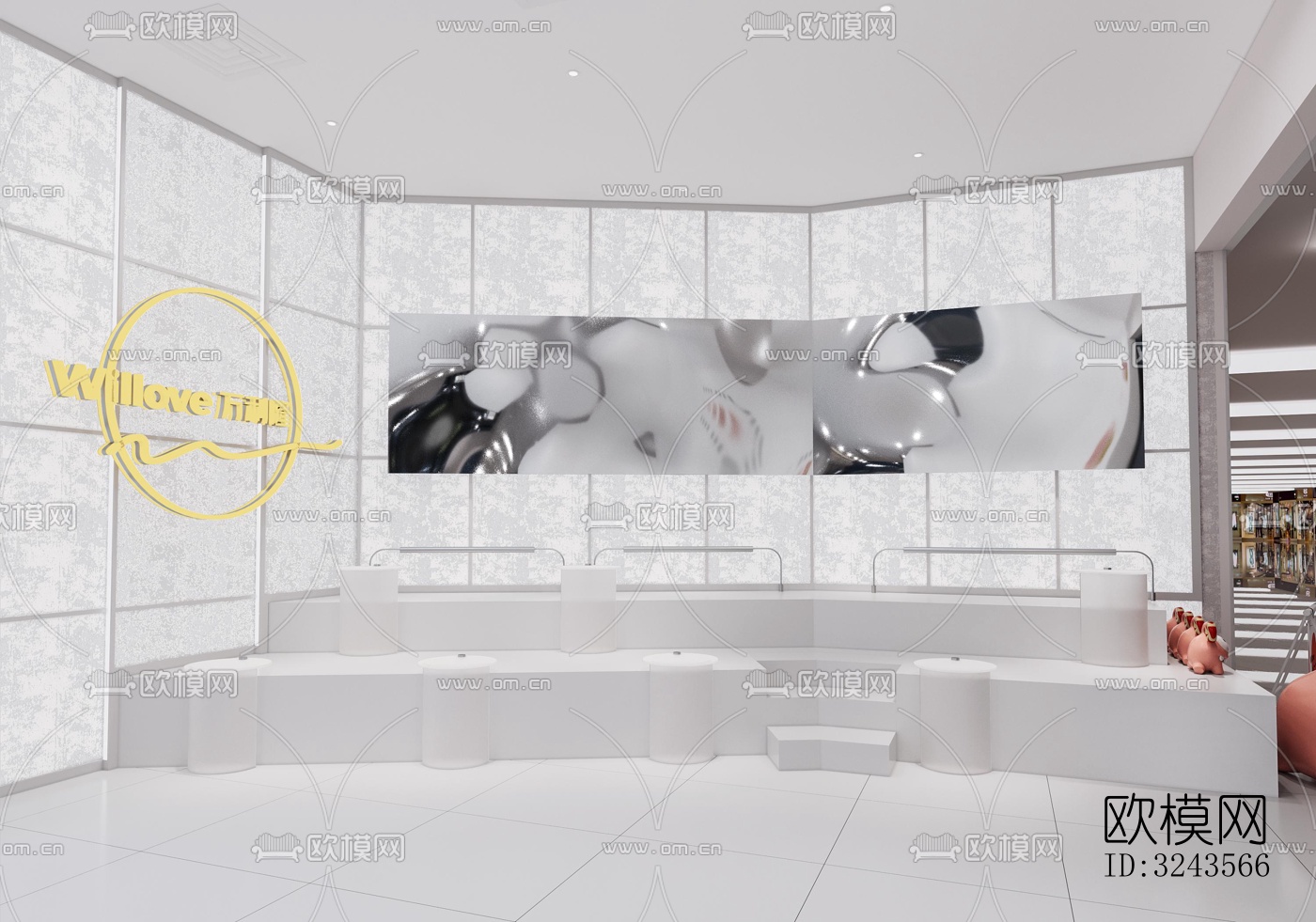 现代蛋糕甜品效果图下载（渲染图2）