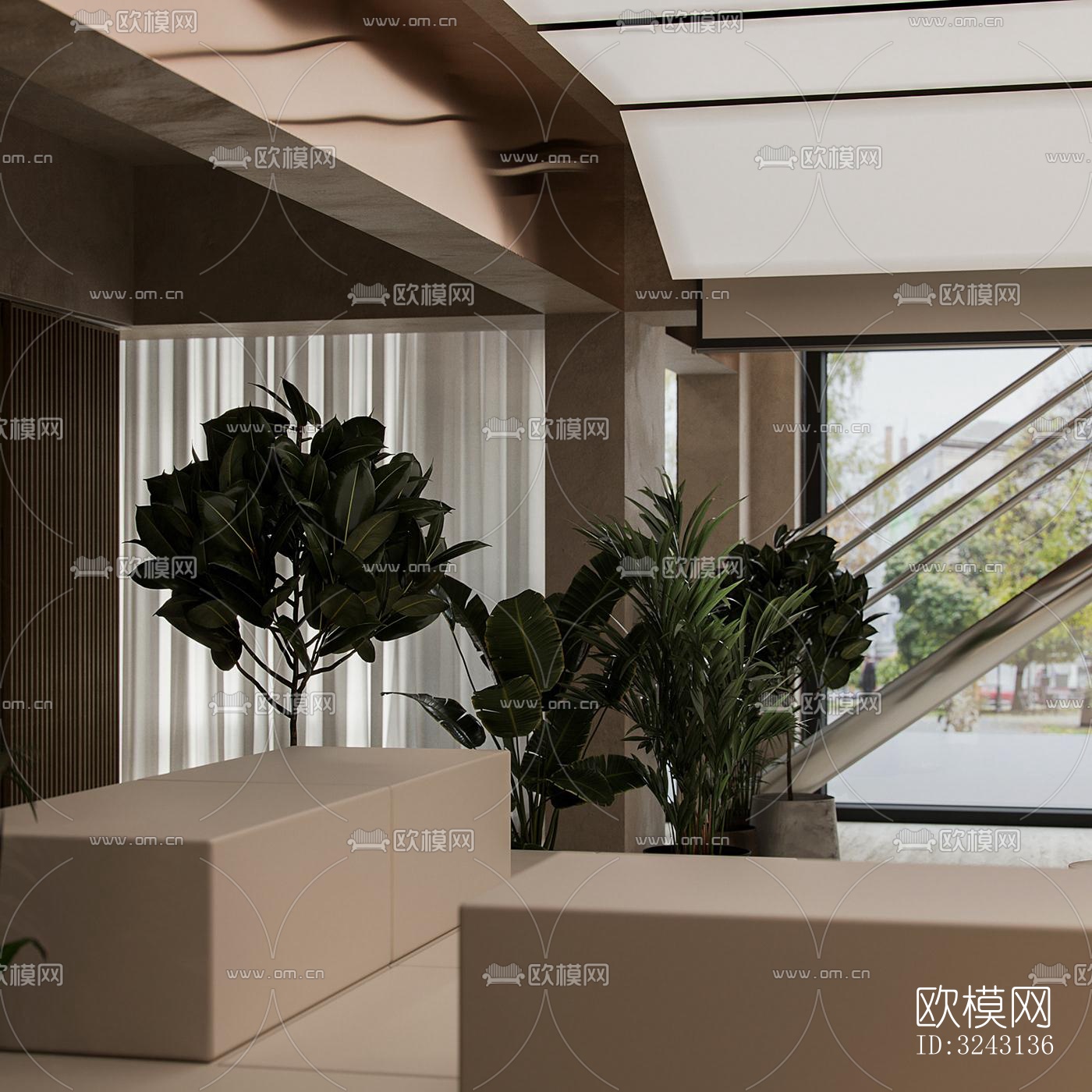 现代咖啡奶茶效果图下载（渲染图4）