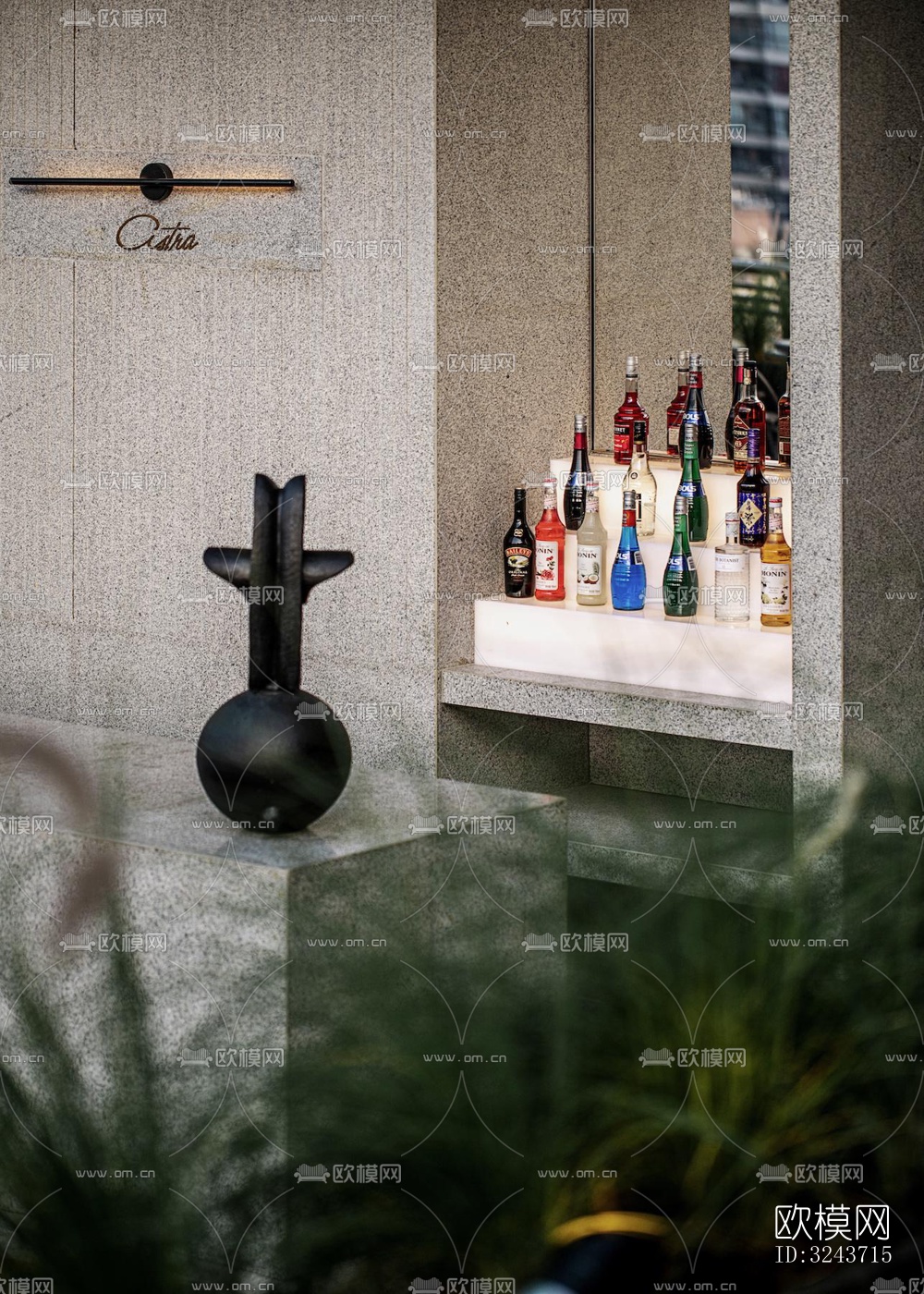 现代西餐厅效果图下载（渲染图15）