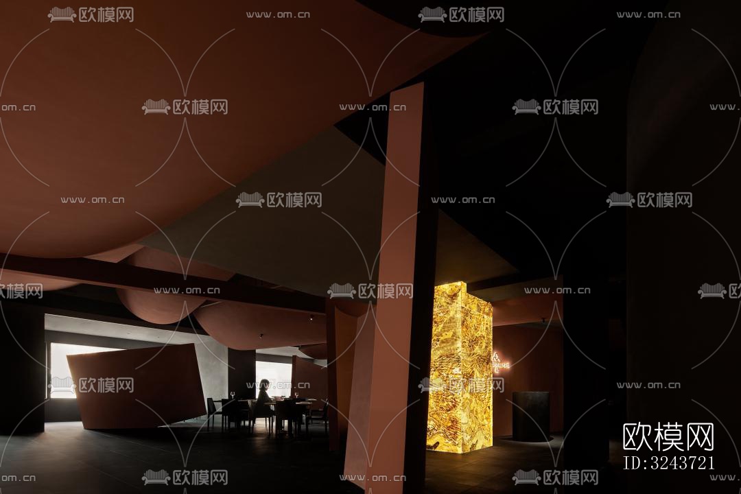 现代西餐厅效果图下载（渲染图16）