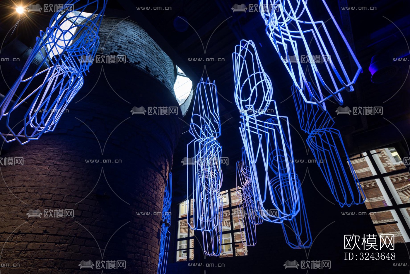 现代西餐厅效果图下载（渲染图7）