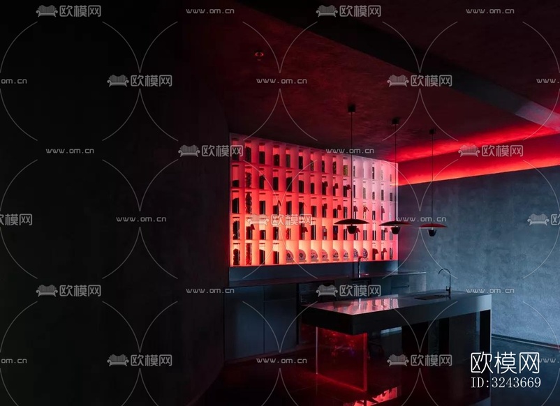 现代西餐厅效果图下载(渲染图17)