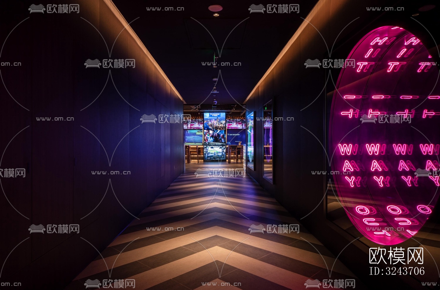 现代西餐厅效果图下载（渲染图5）