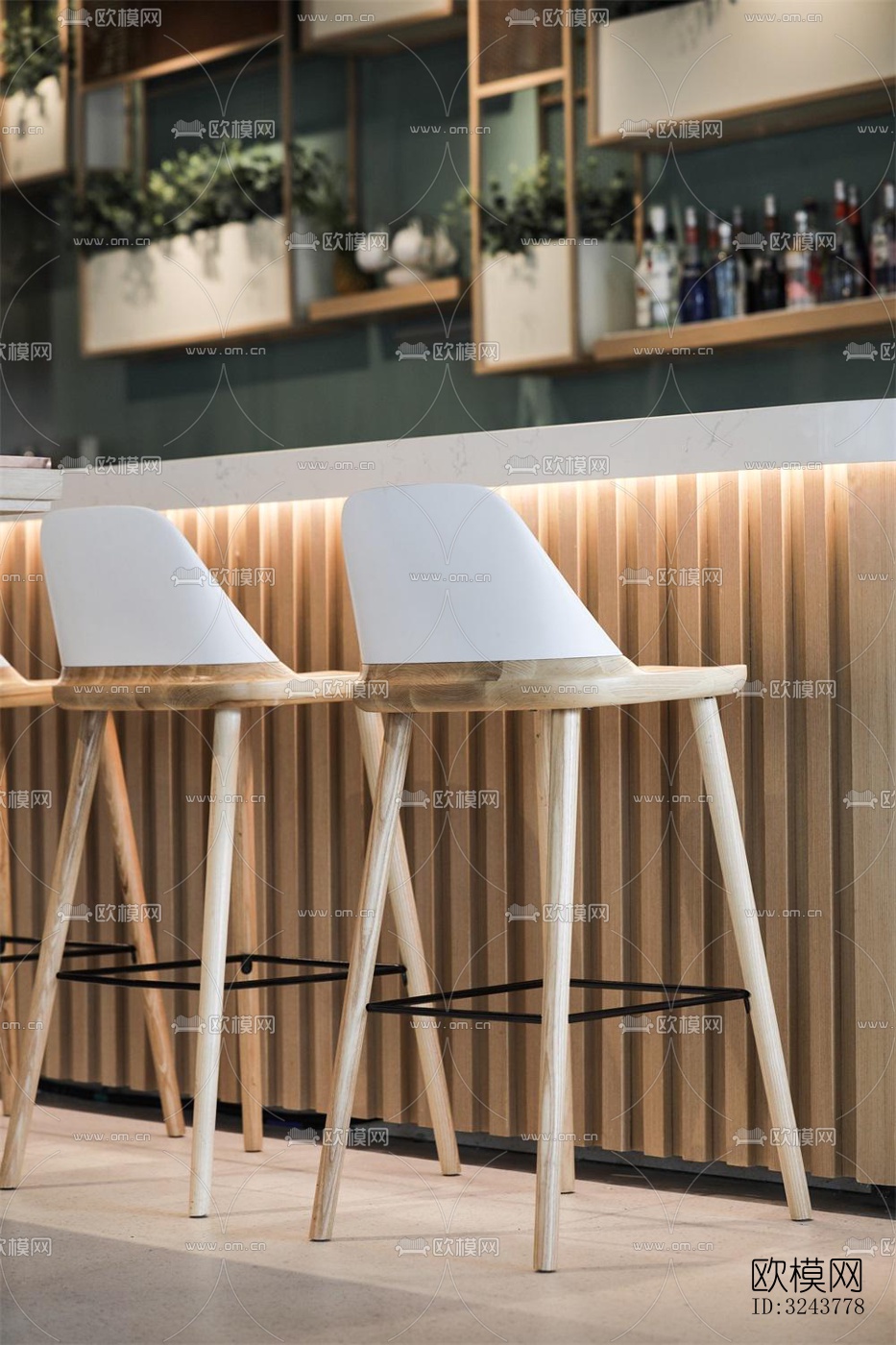 现代西餐厅效果图下载（渲染图8）