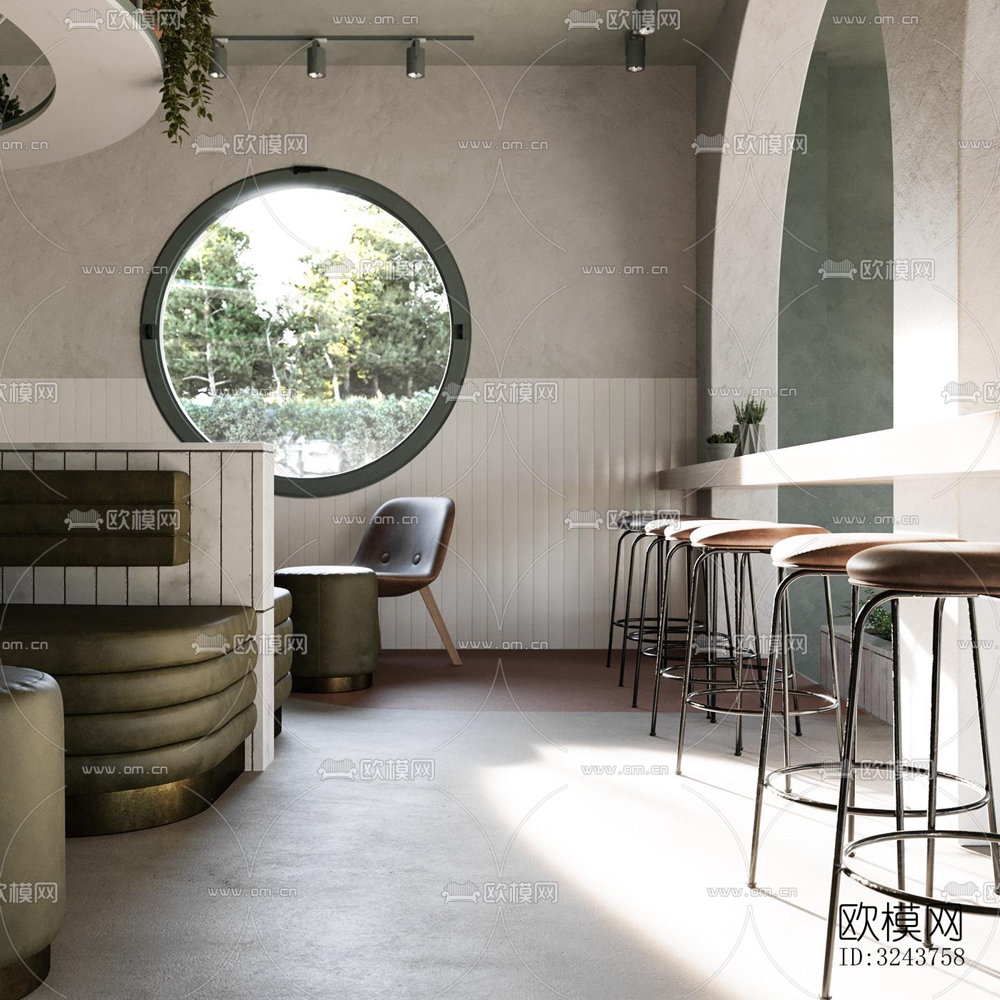 现代西餐厅效果图下载（渲染图3）