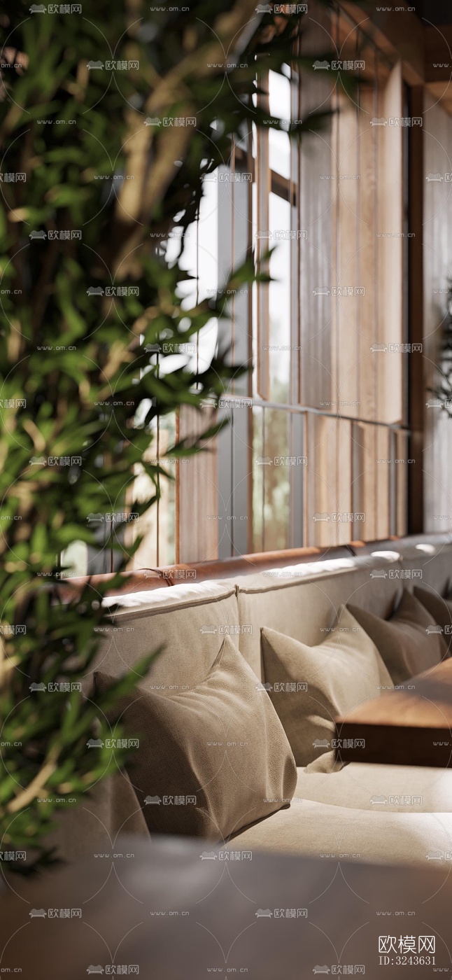 工业风西餐厅效果图下载（渲染图11）