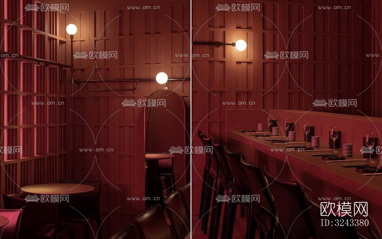 日式火锅烤肉效果图下载（渲染图15）