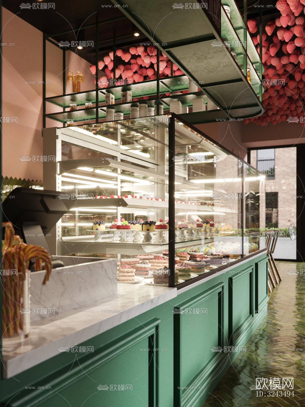 北欧蛋糕甜品效果图下载（渲染图4）