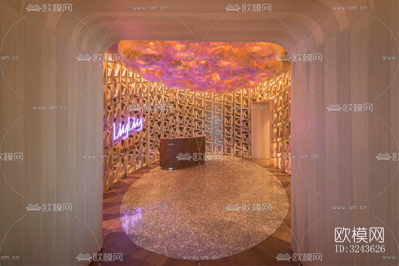 原木风西餐厅效果图下载（渲染图14）