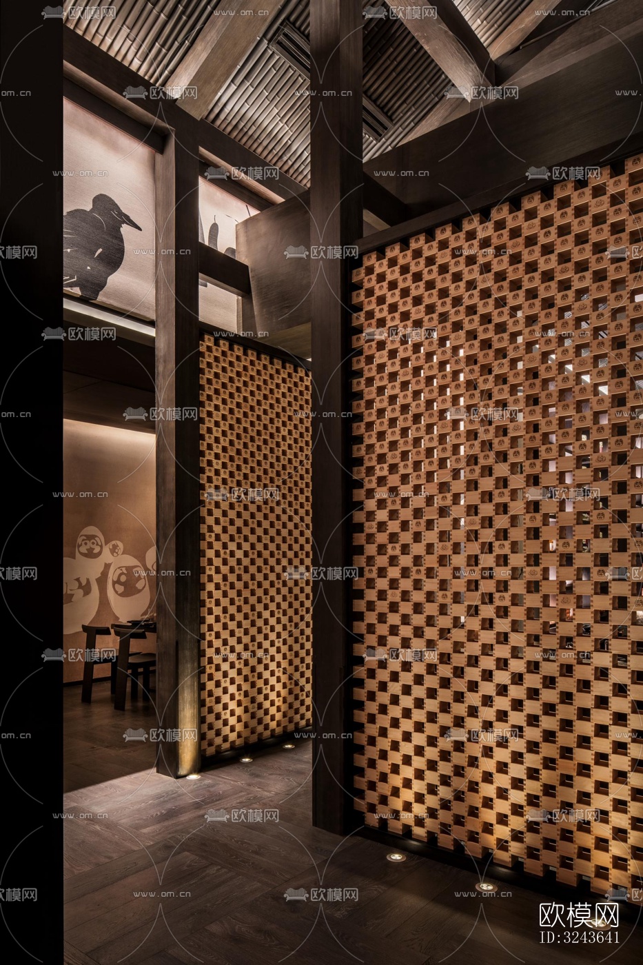 日式西餐厅效果图下载（渲染图8）