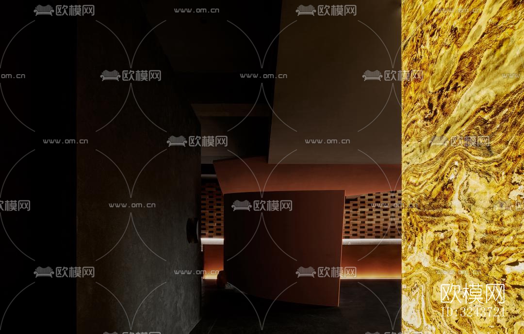 现代西餐厅效果图下载（渲染图17）