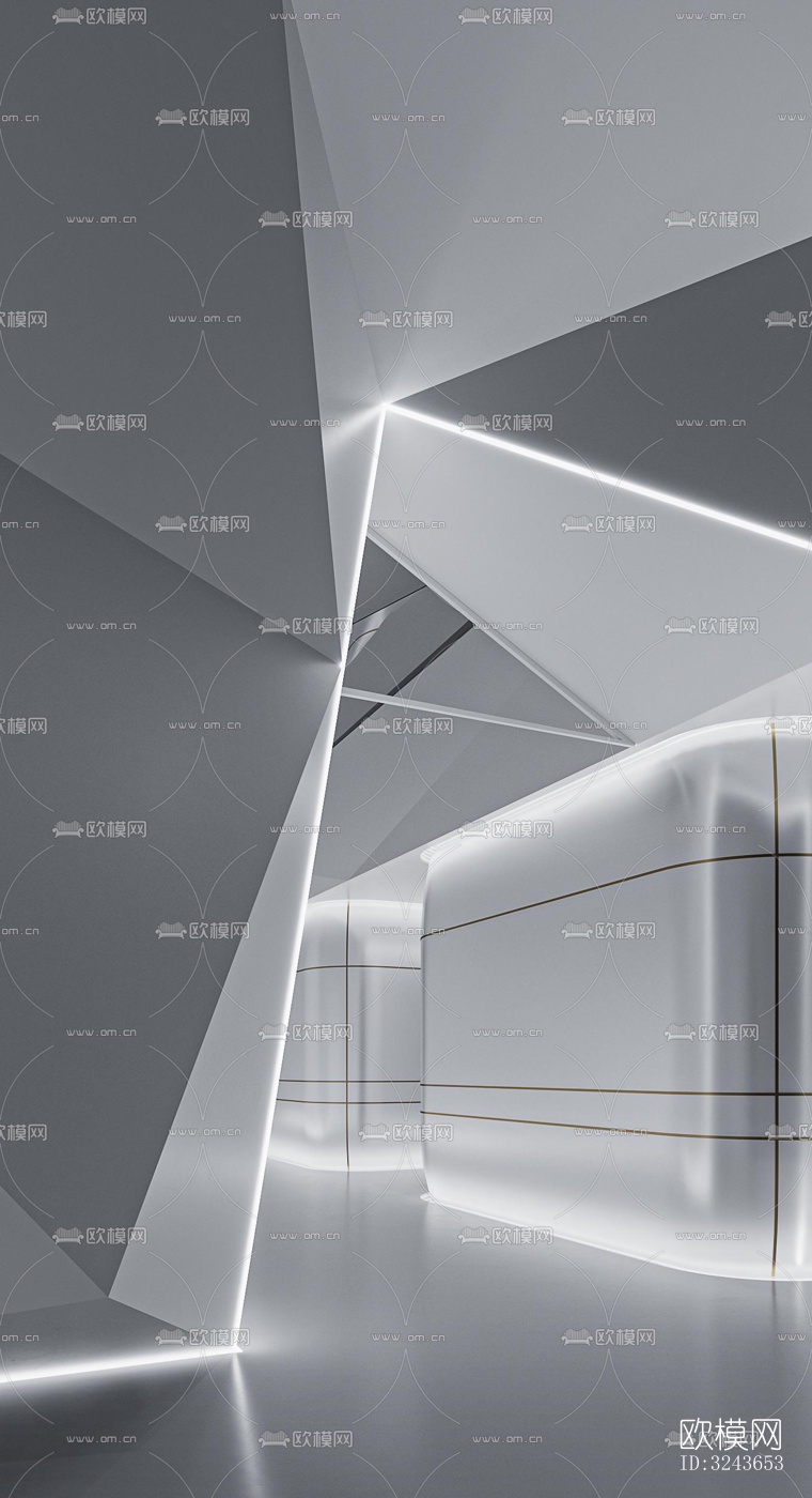 现代西餐厅效果图下载（渲染图12）