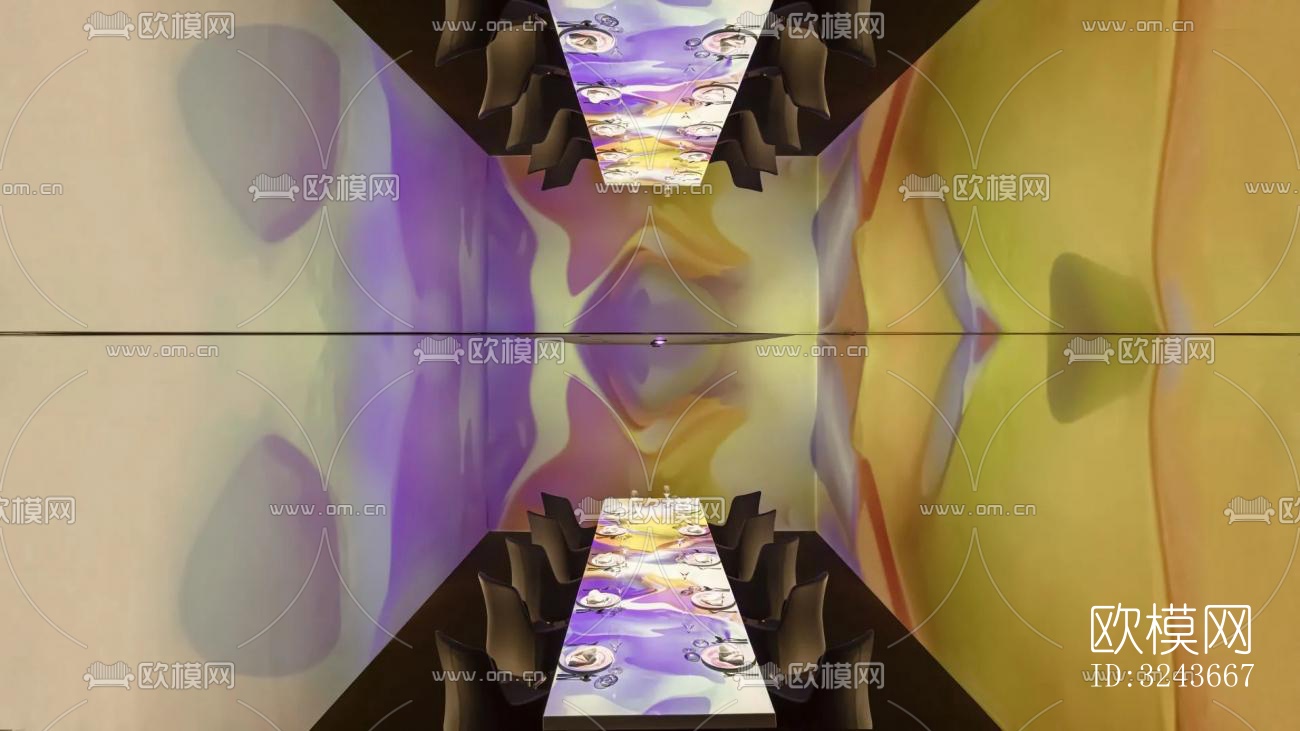 现代西餐厅效果图下载（渲染图14）