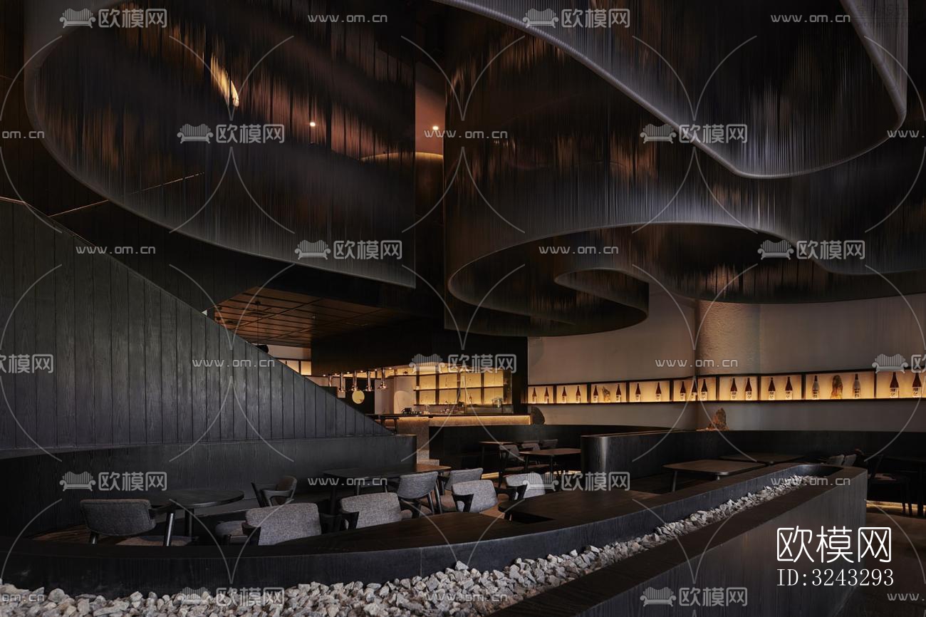 现代日韩料理效果图下载（渲染图6）