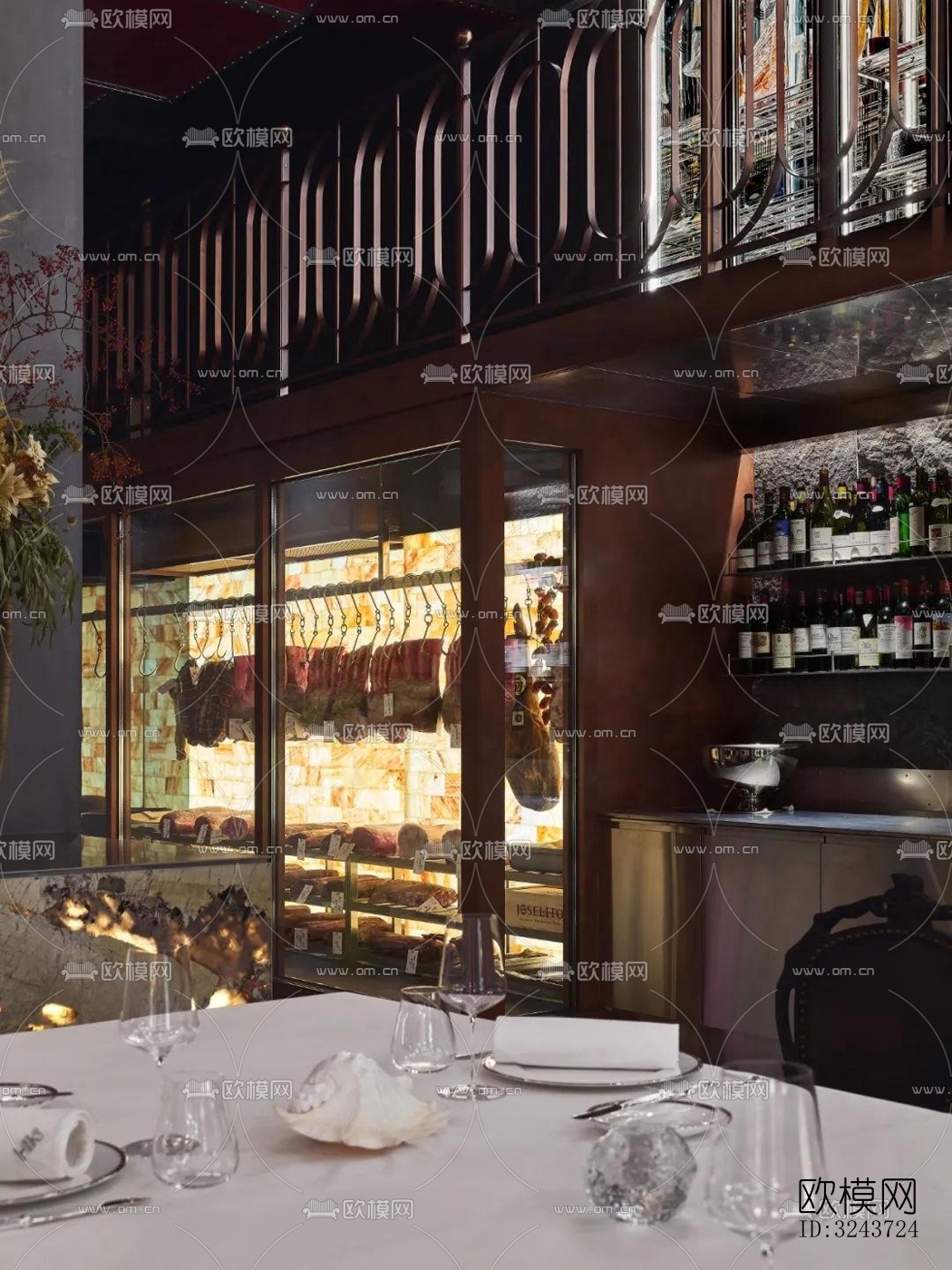 现代西餐厅效果图下载（渲染图19）