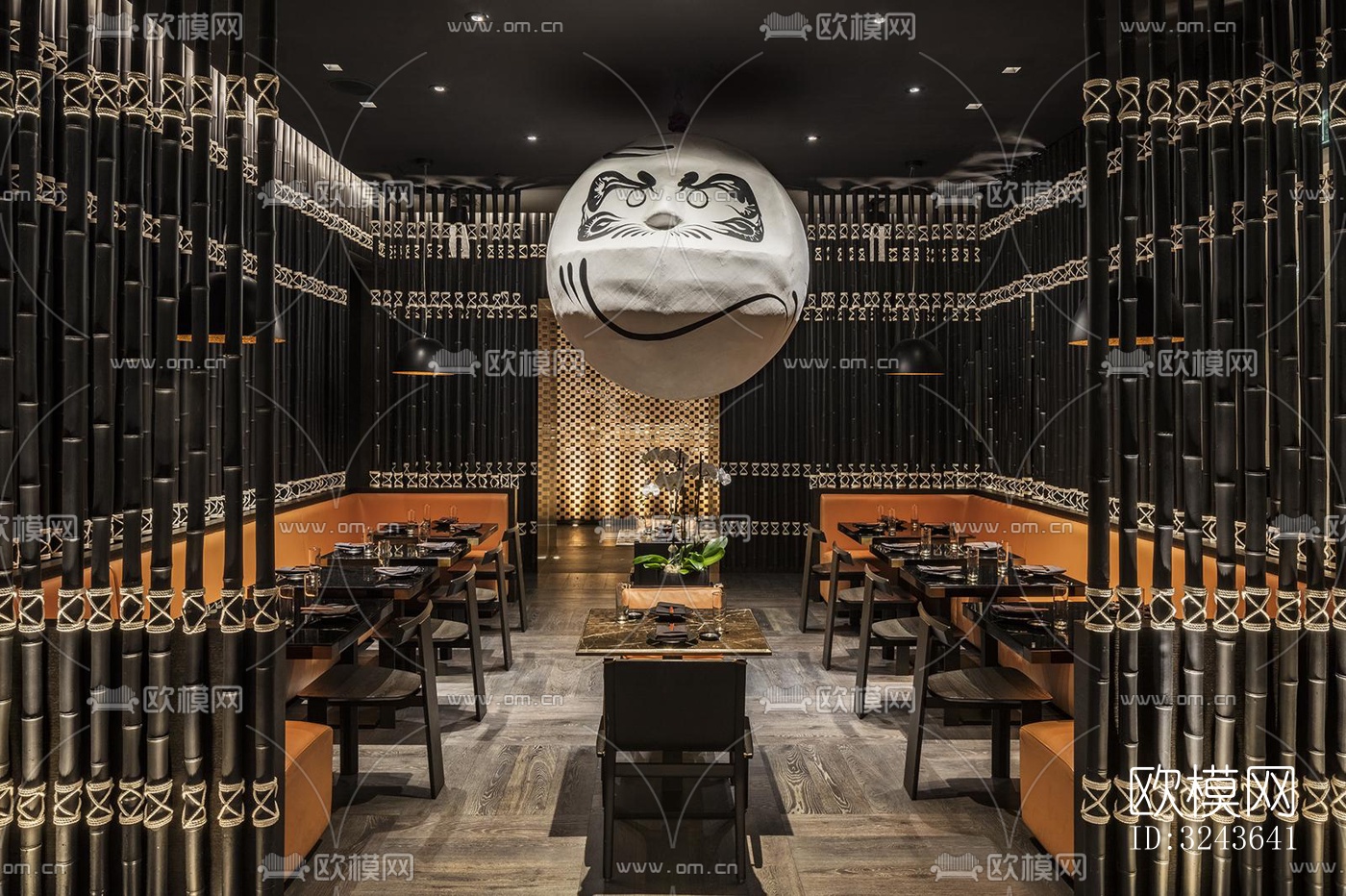 日式西餐厅效果图下载（渲染图13）