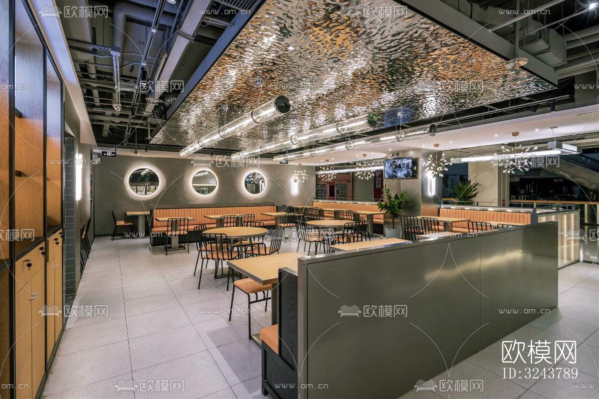 现代西餐厅效果图下载（渲染图9）