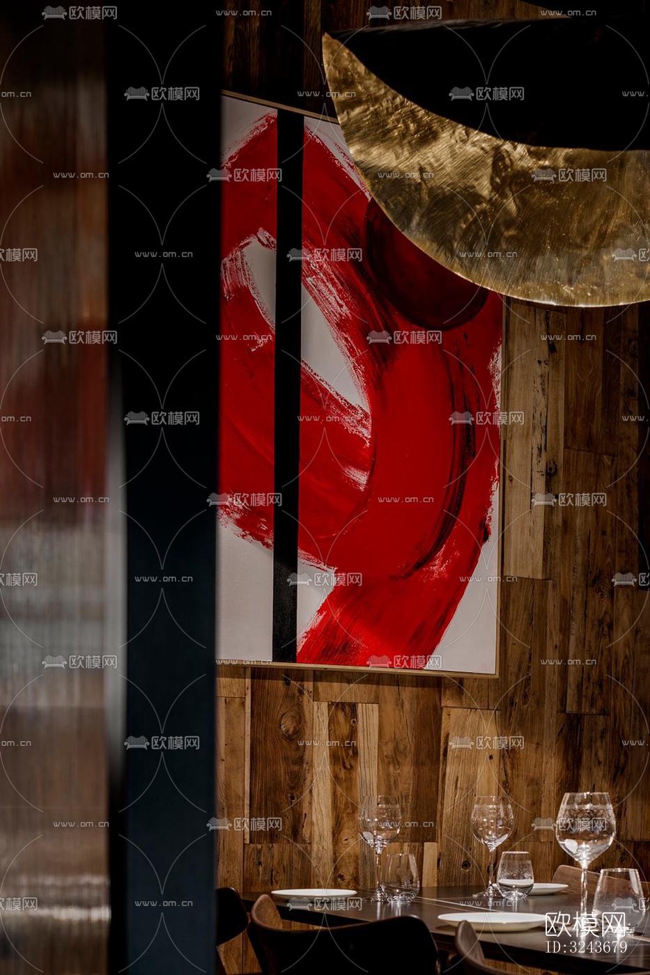 现代西餐厅效果图下载（渲染图8）