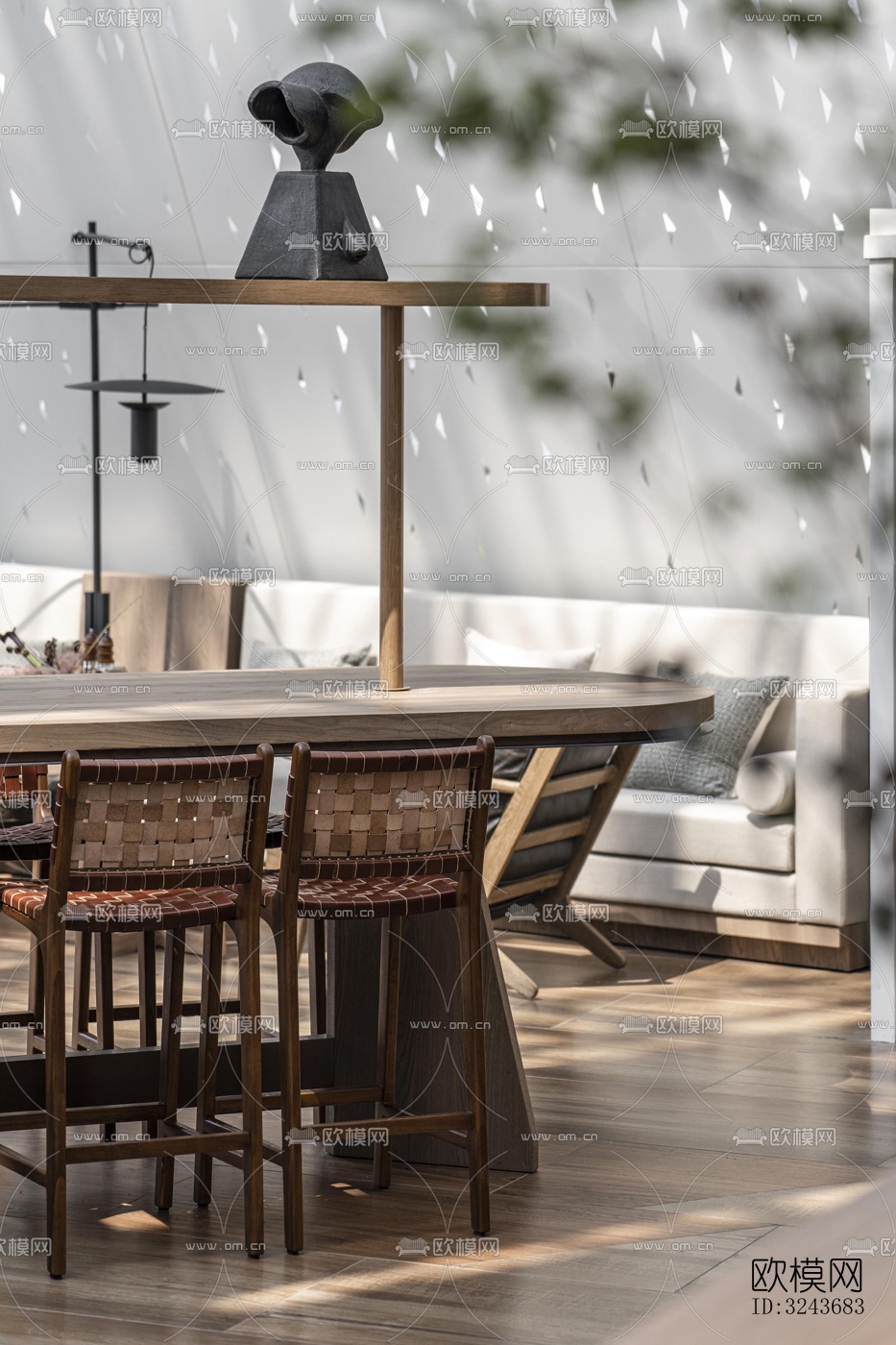 现代西餐厅效果图下载（渲染图11）