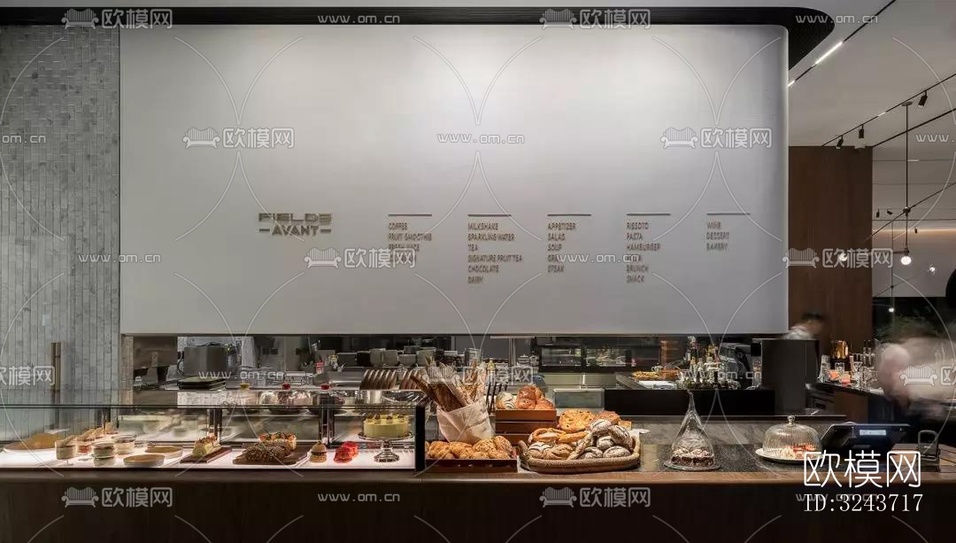 現(xiàn)代西餐廳效果圖下載(渲染圖15)