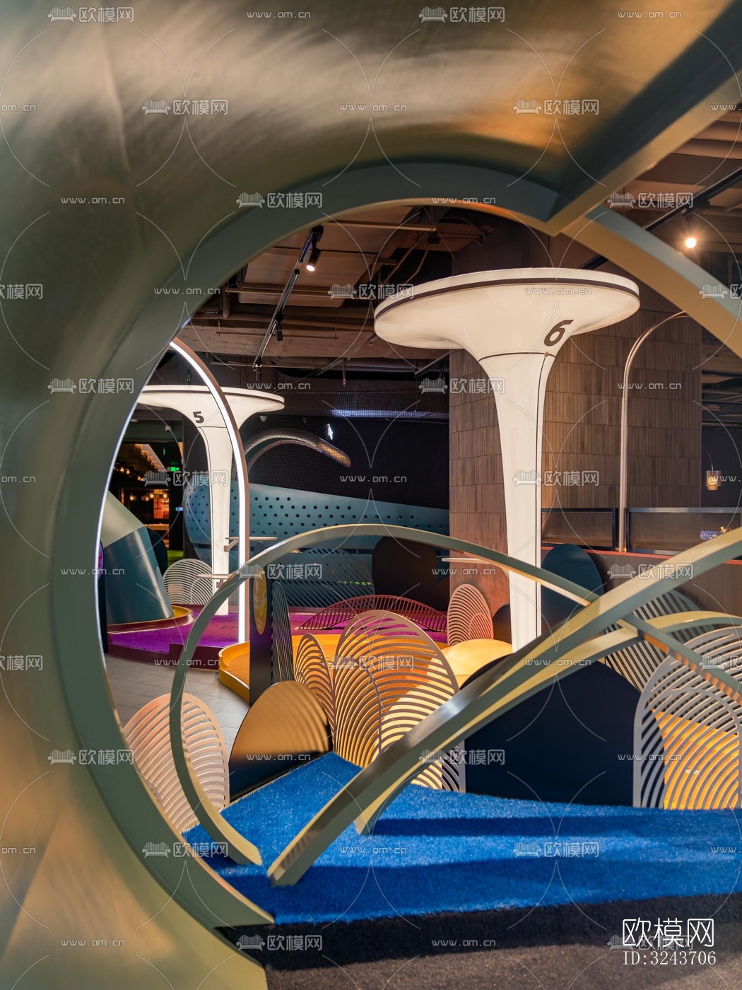 现代西餐厅效果图下载（渲染图3）