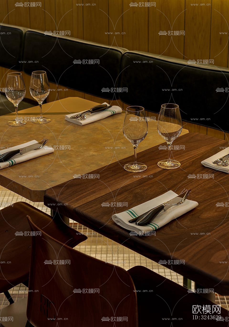 工业风西餐厅效果图下载（渲染图14）