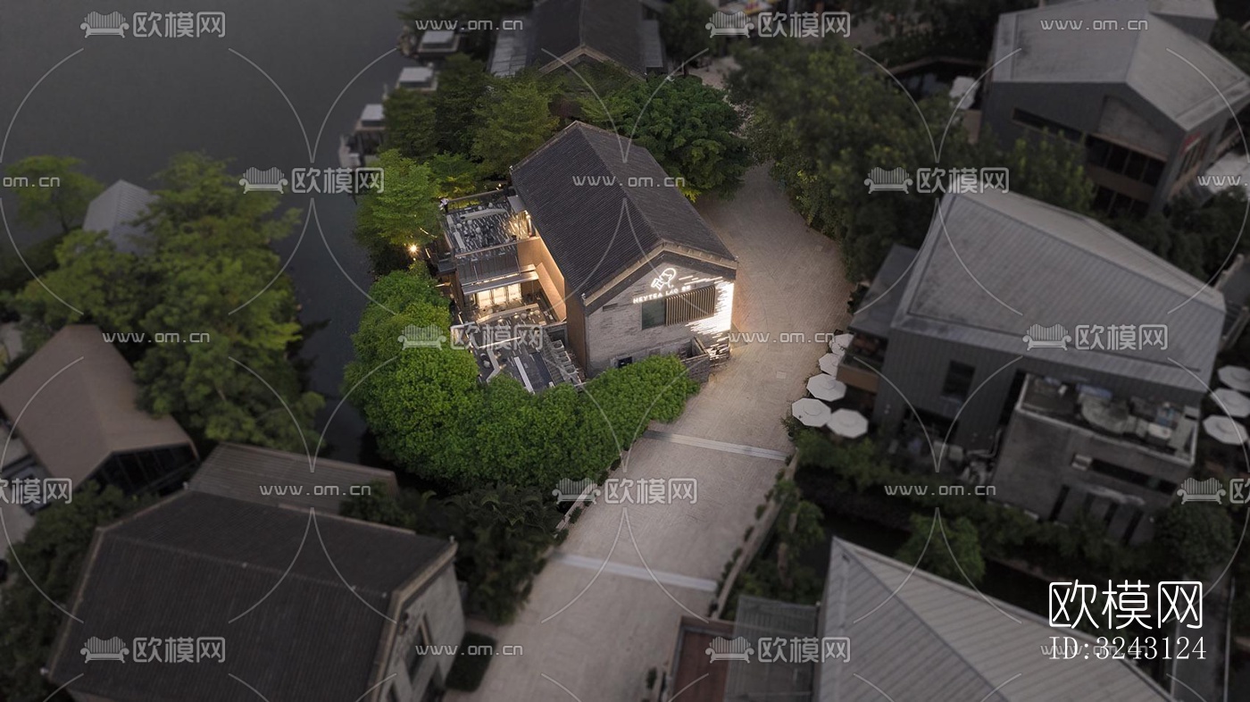 现代咖啡奶茶效果图下载（渲染图10）