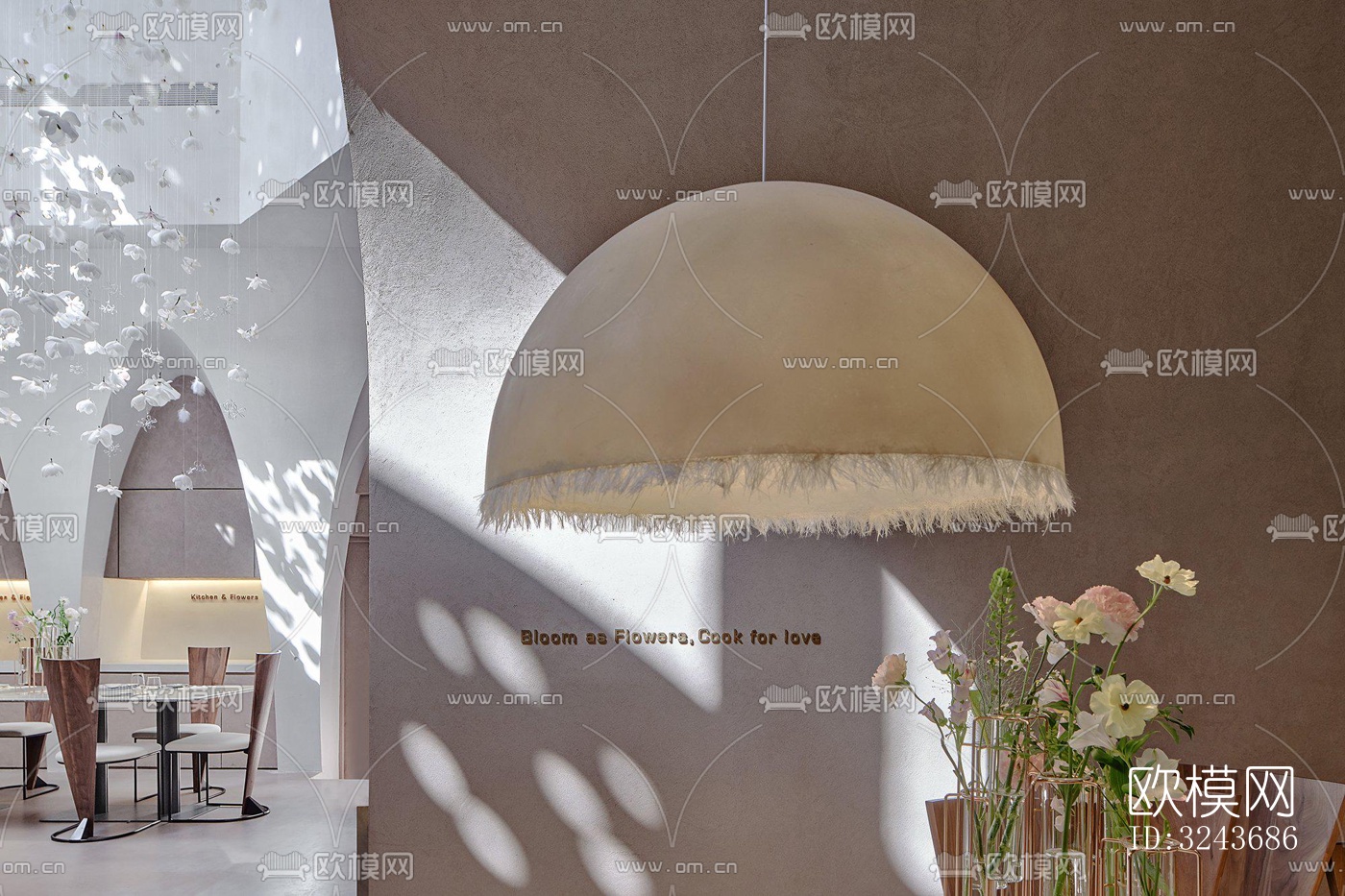 现代西餐厅效果图下载（渲染图19）