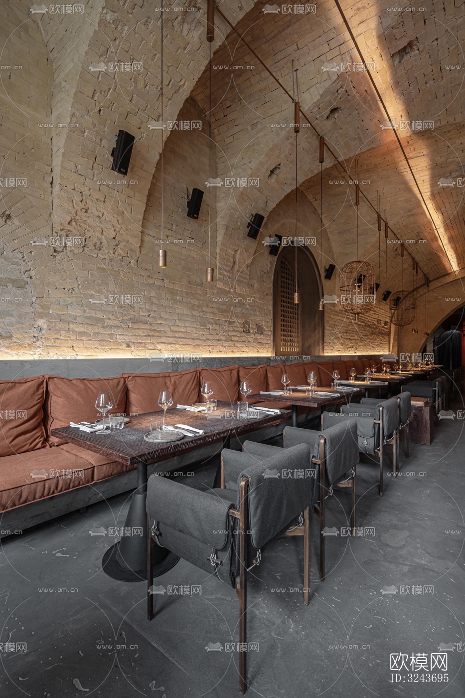 现代西餐厅效果图下载（渲染图8）