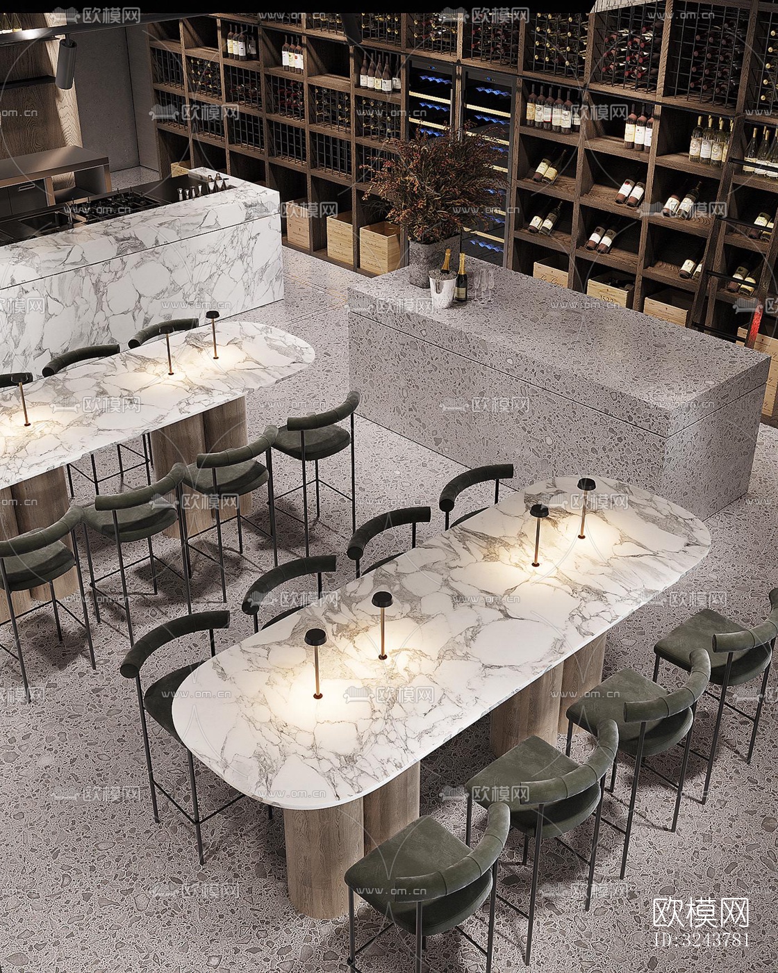 现代西餐厅效果图下载（渲染图3）