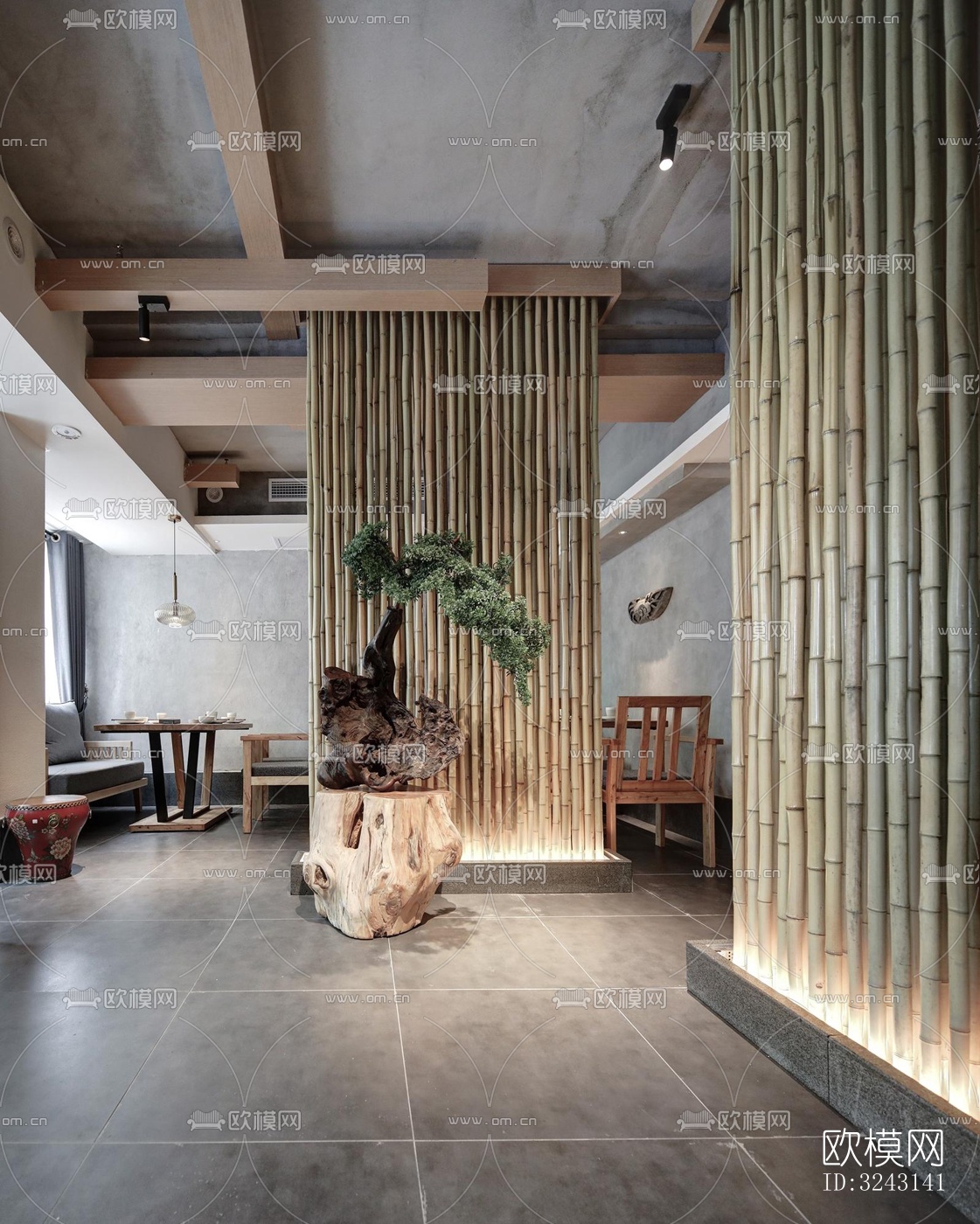 侘寂日韩料理效果图下载（渲染图13）