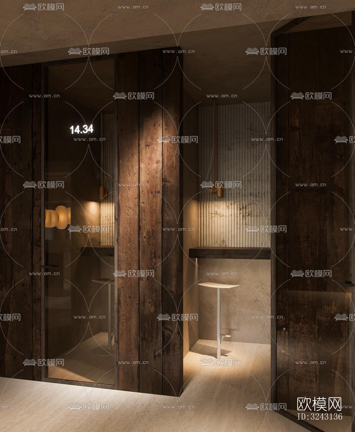 现代咖啡奶茶效果图下载（渲染图6）