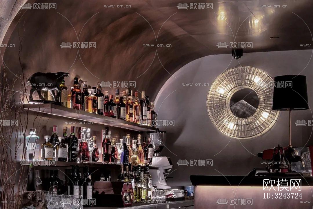 现代西餐厅效果图下载（渲染图10）