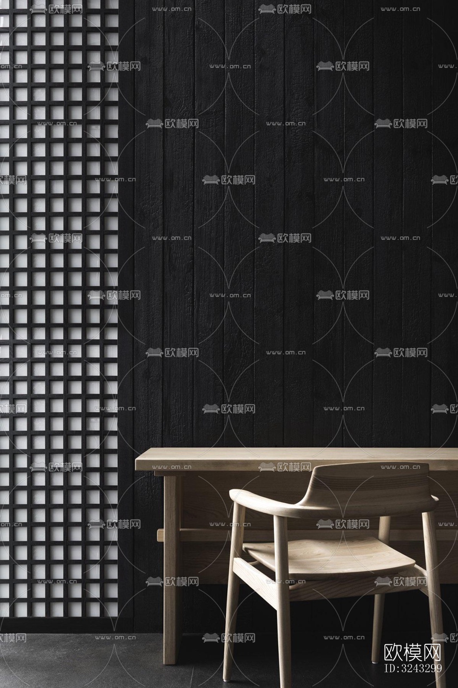 现代日韩料理效果图下载（渲染图4）