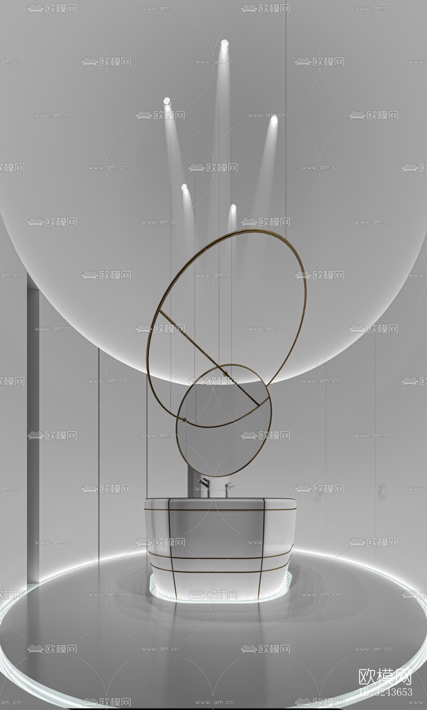 现代西餐厅效果图下载（渲染图14）