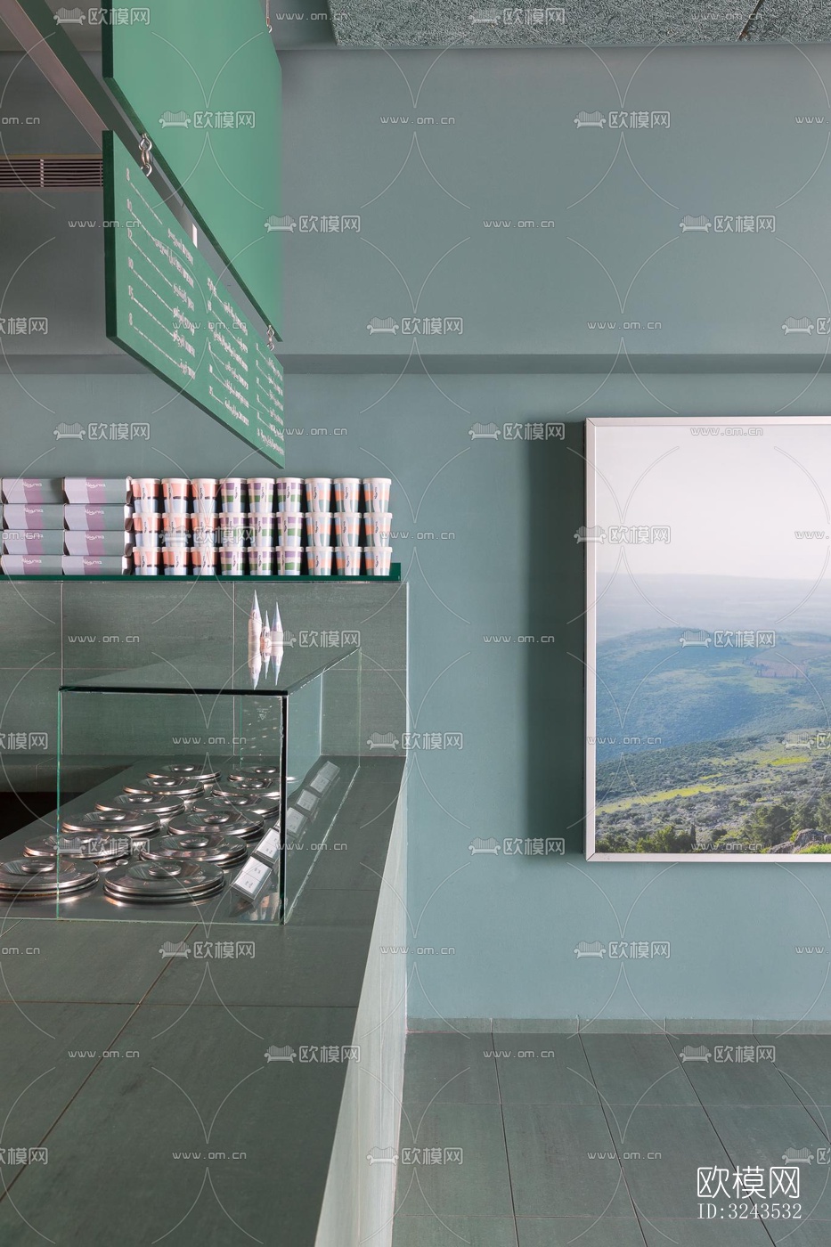 现代蛋糕甜品效果图下载（渲染图4）