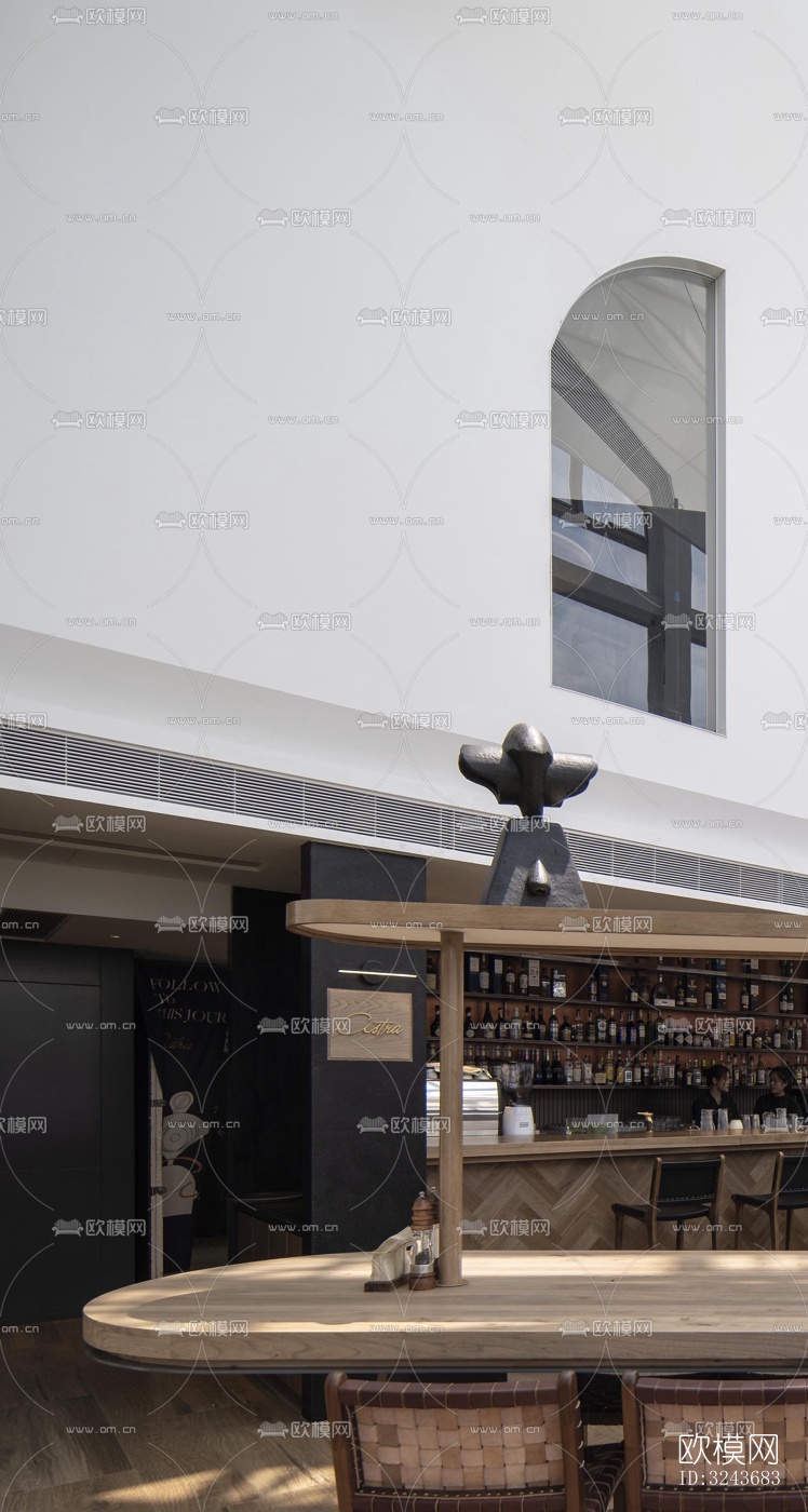 现代西餐厅效果图下载（渲染图6）