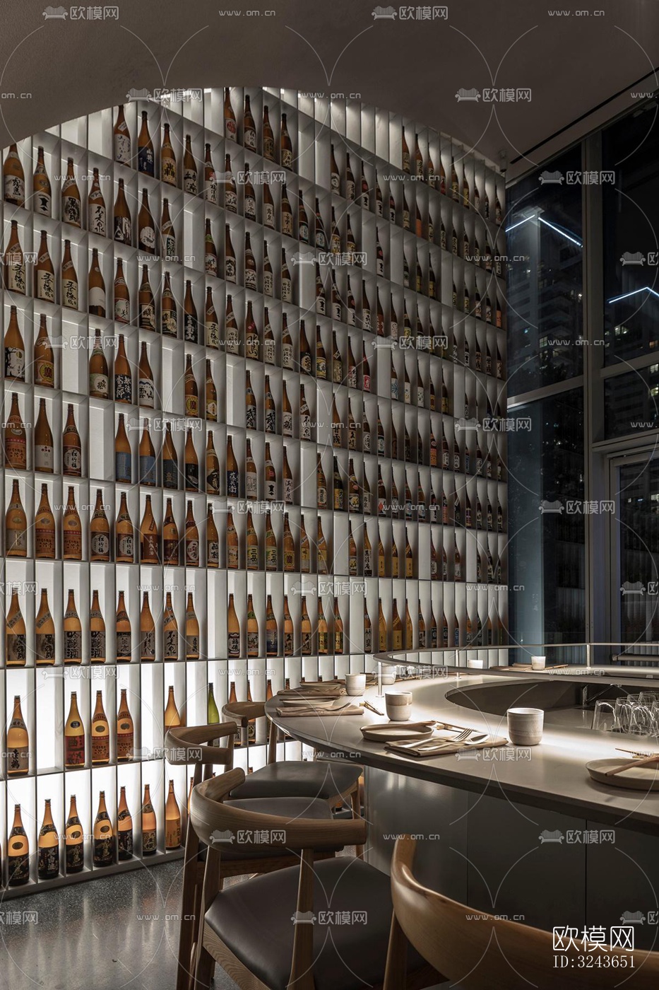 现代西餐厅效果图下载（渲染图7）