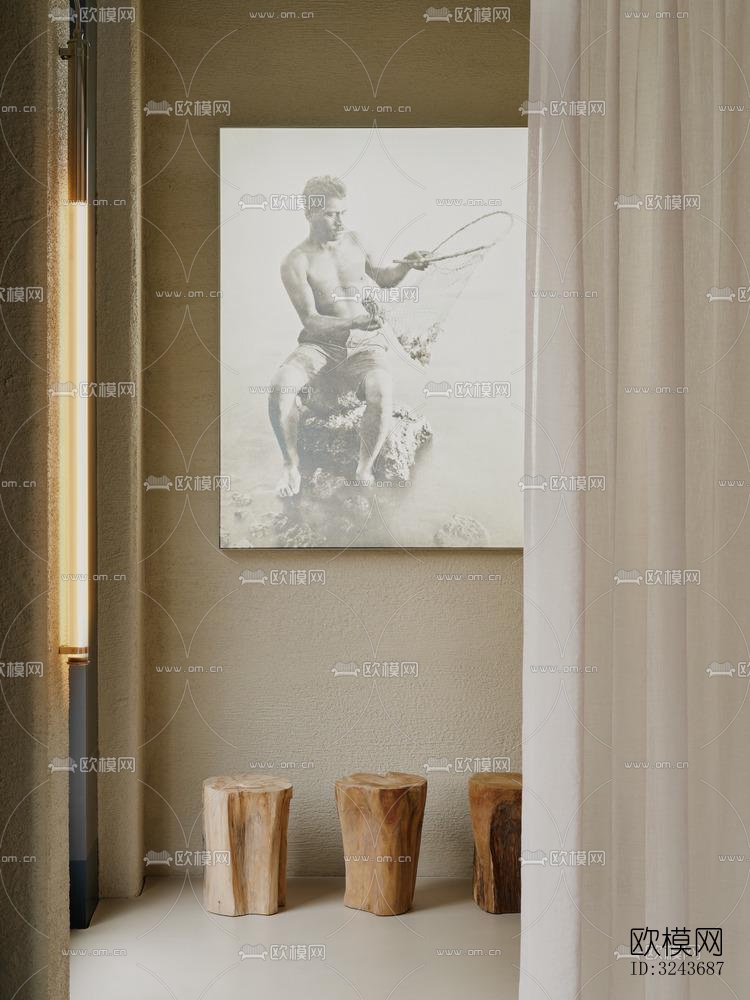 现代西餐厅效果图下载（渲染图4）