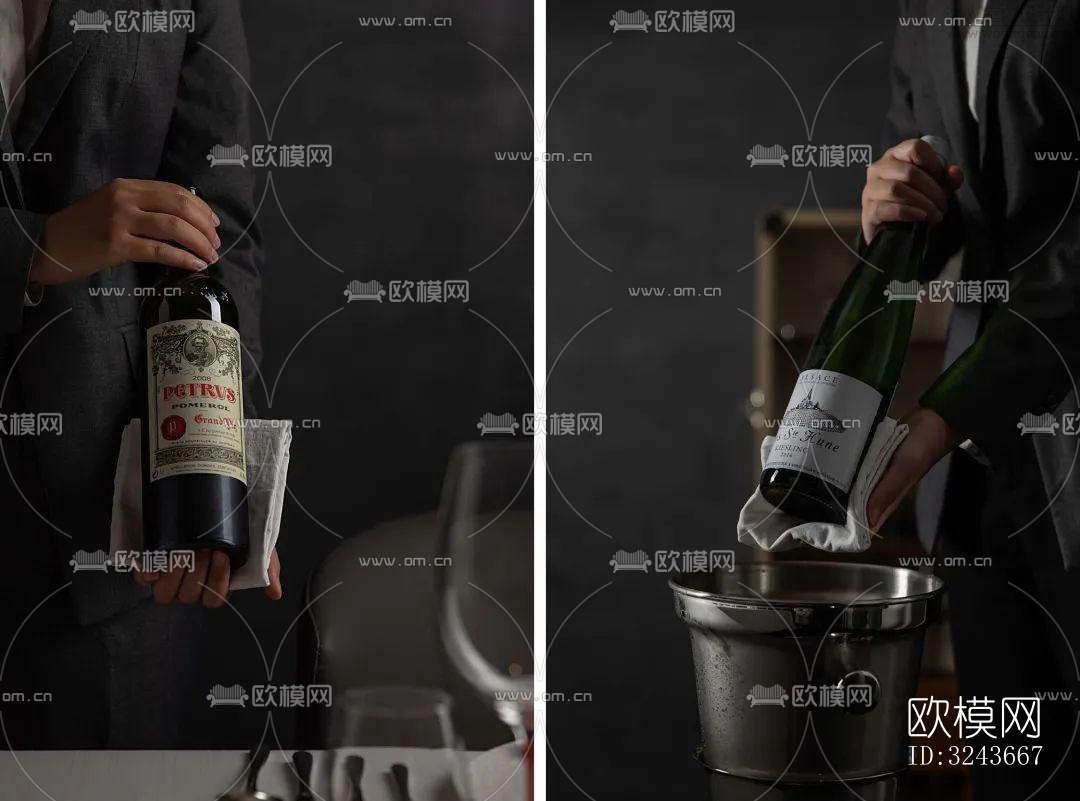 现代西餐厅效果图下载（渲染图9）