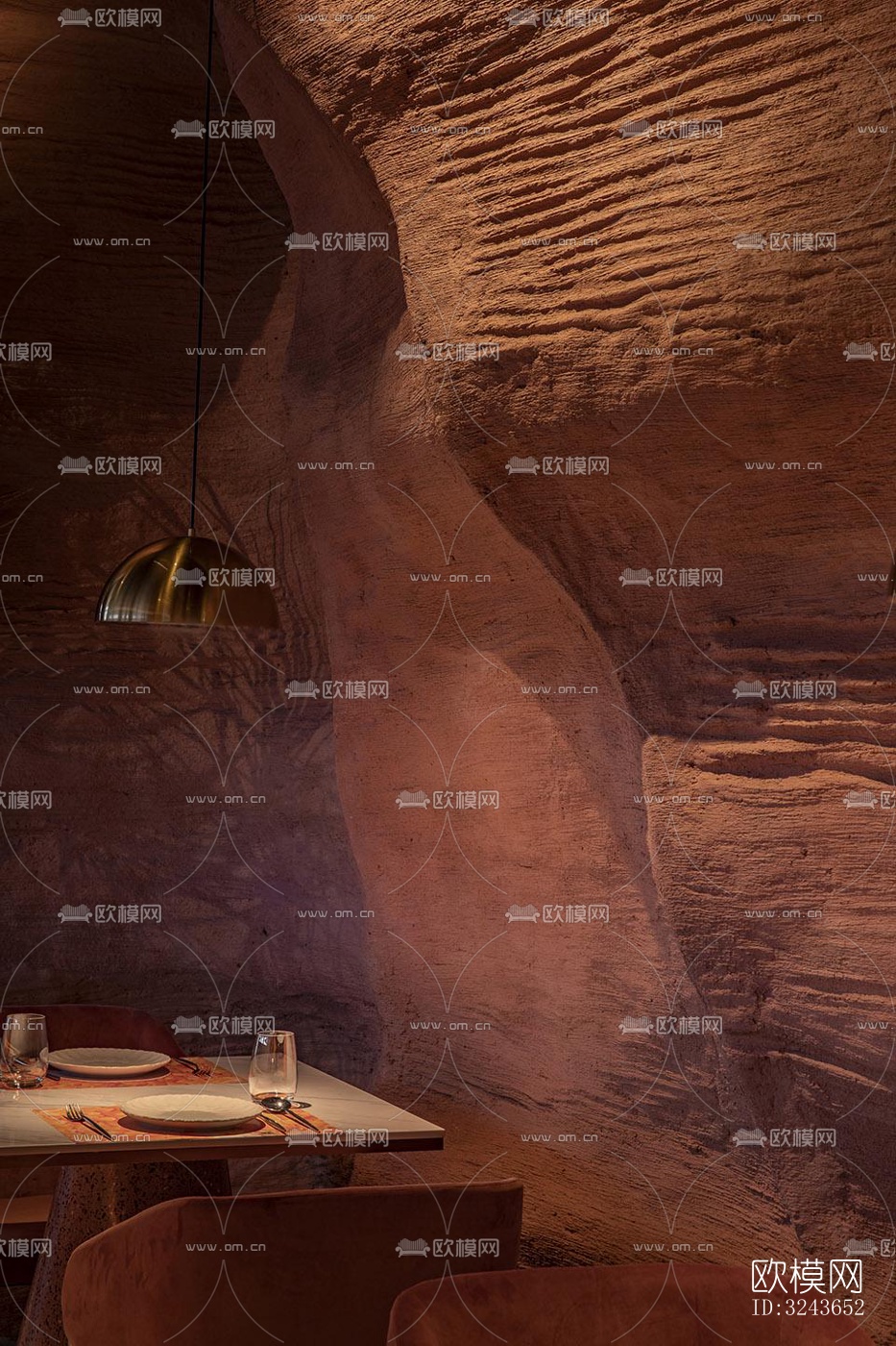 现代西餐厅效果图下载（渲染图11）