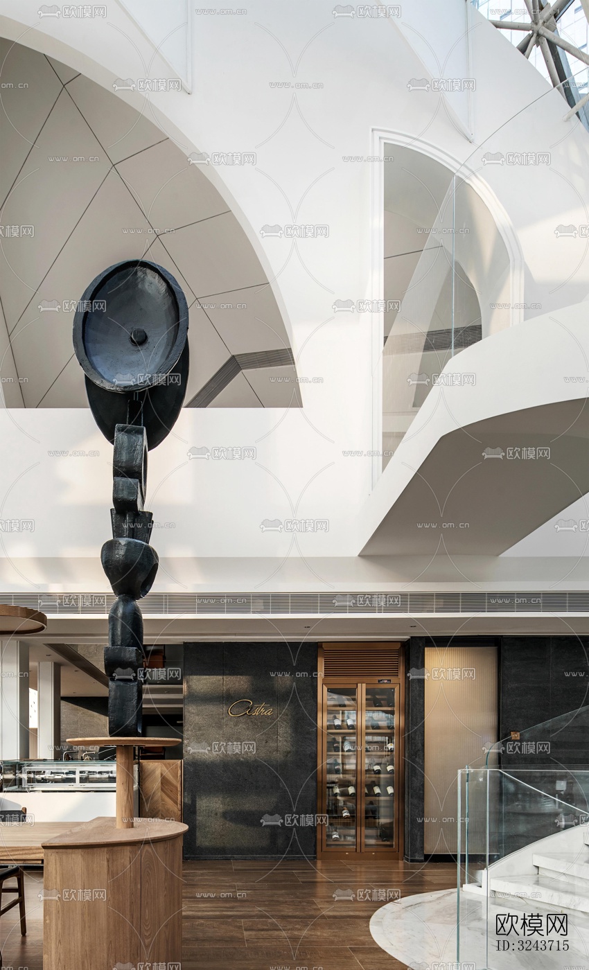 现代西餐厅效果图下载（渲染图16）