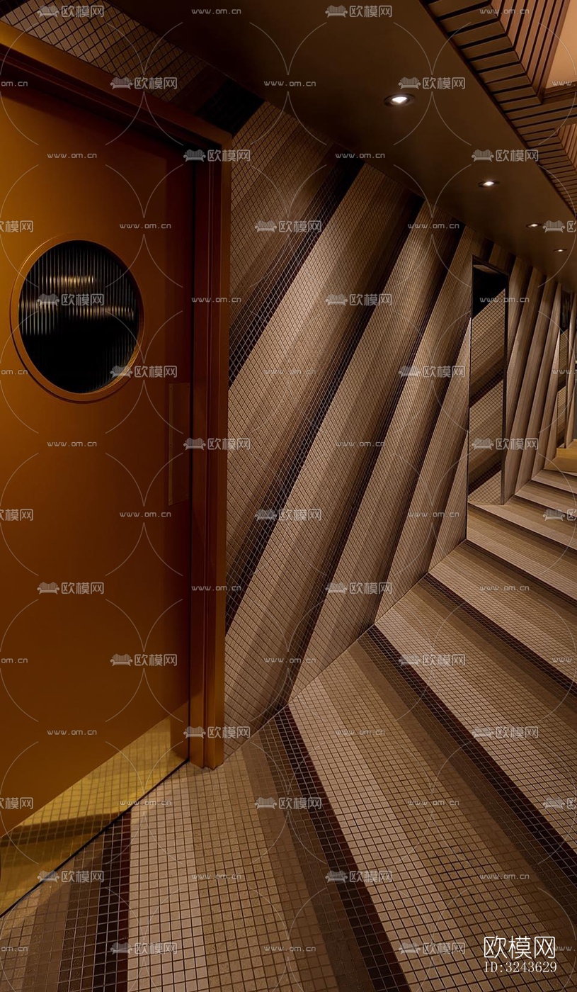 工业风西餐厅效果图下载（渲染图3）