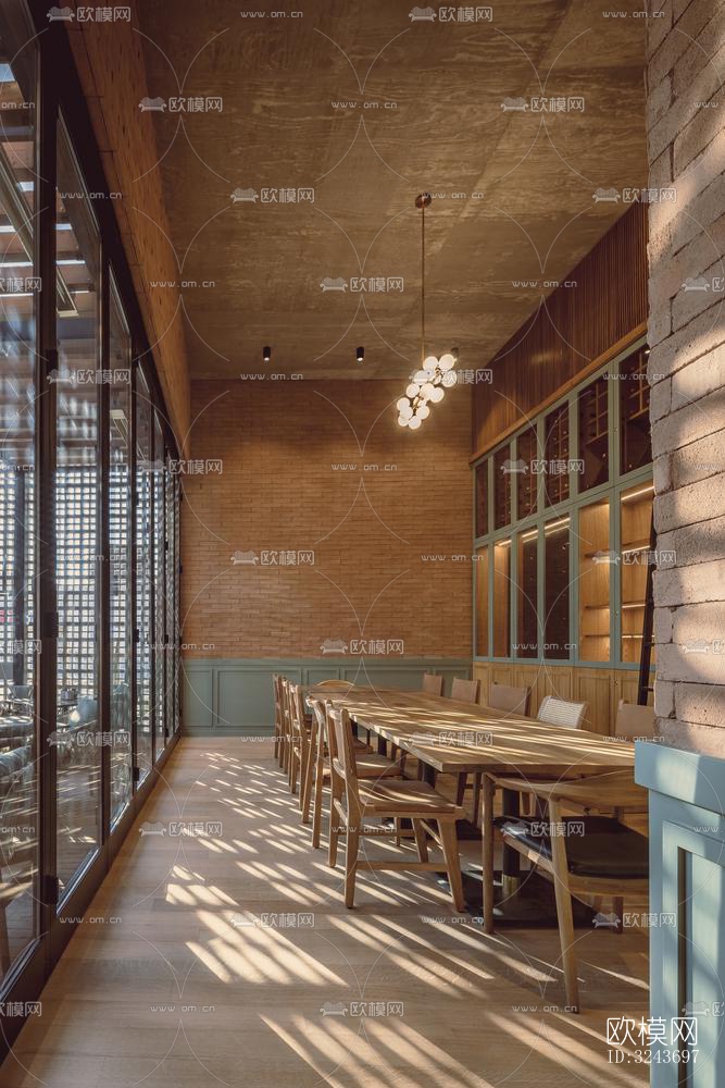 现代西餐厅效果图下载（渲染图11）