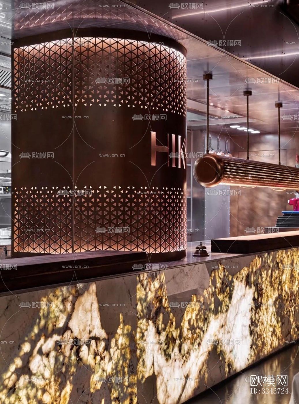 现代西餐厅效果图下载（渲染图8）