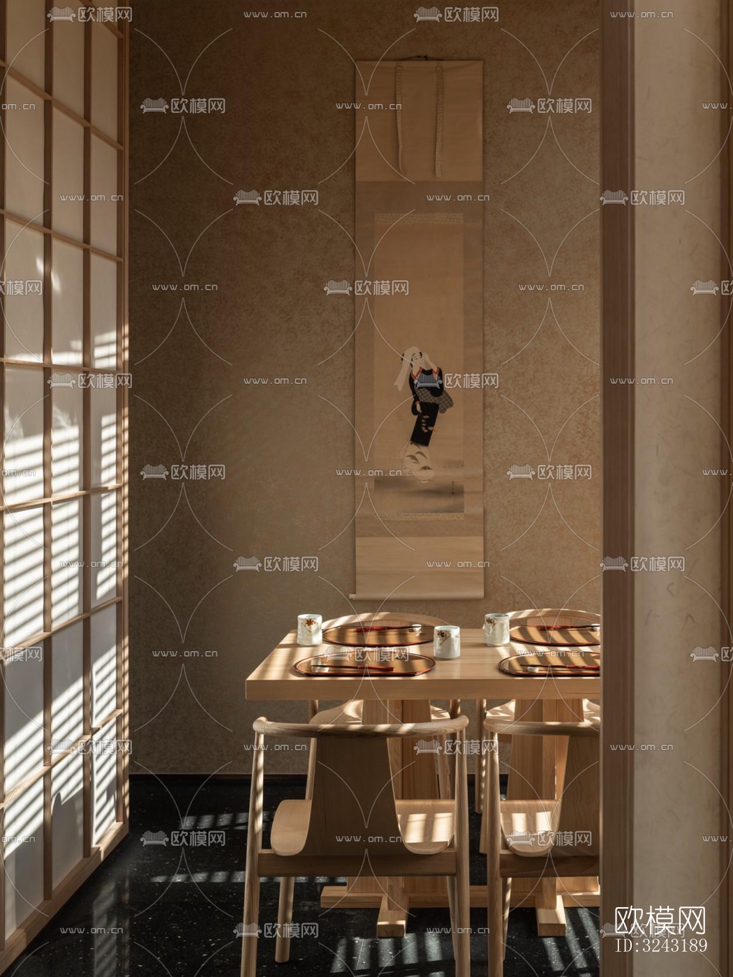 日式日韩料理效果图下载（渲染图12）