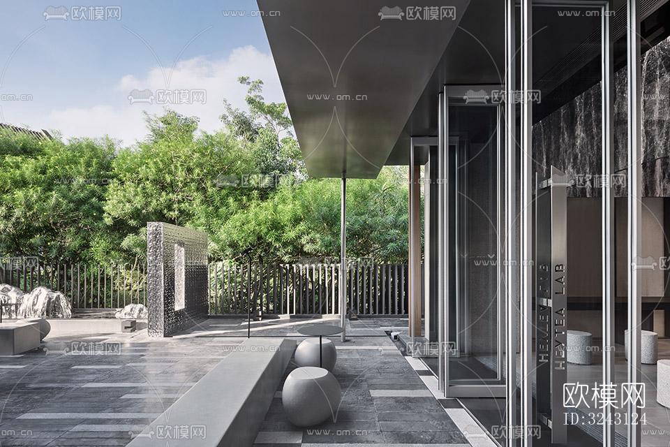 现代咖啡奶茶效果图下载（渲染图12）