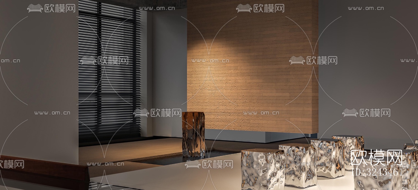 新中式茶馆效果图下载（渲染图13）