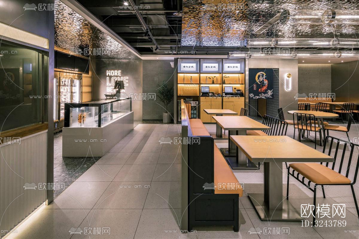 现代西餐厅效果图下载（渲染图8）